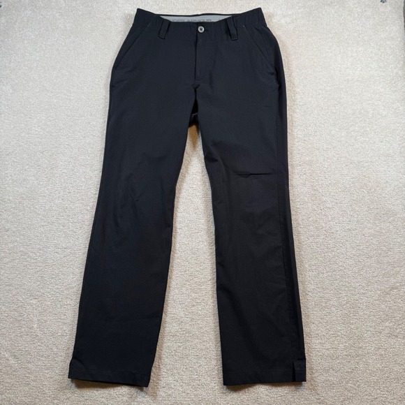 Under Armour Matchplay Mens Black Loose Golf Pants Size 30x30 - Picture 2 of 10